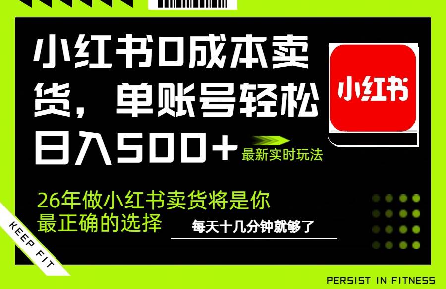 小红书0成本AI卖货，单号日赚500+，全自动托管还能放大操作-安索博客网