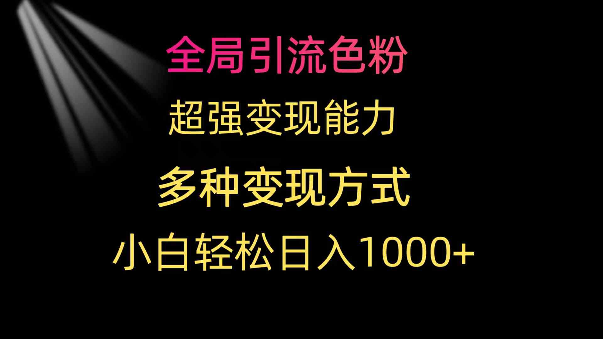 （9680期）全网引流色粉，变现能力超强，玩法多样，新手也能轻松日赚1000+-安索博客网