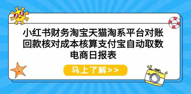 （9628期）小红书、淘宝、天猫那些平台的账目核对，回款、成本、支付宝自动取数，电商日报表全搞定-安索博客网