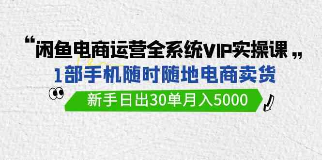 手把手教你闲鱼电商，一部手机就能赚钱，新手也能日赚5000+-安索博客网