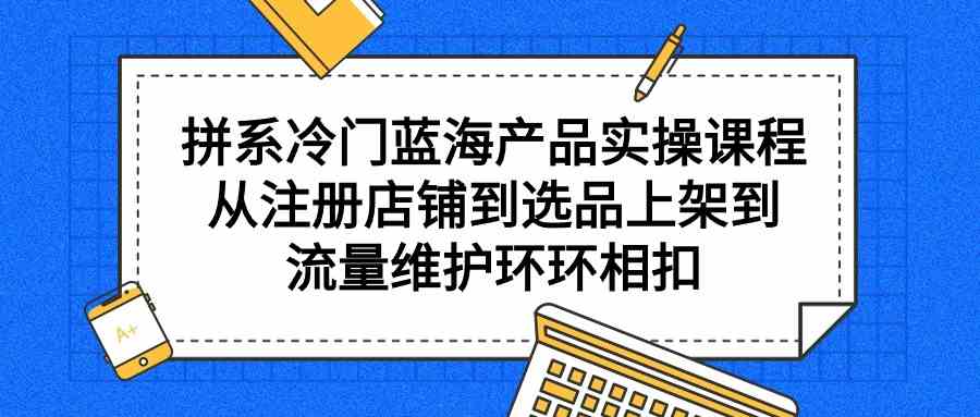 （9527期）拼系冷门蓝海产品实操课，从开店到卖货全流程手把手教-安索博客网