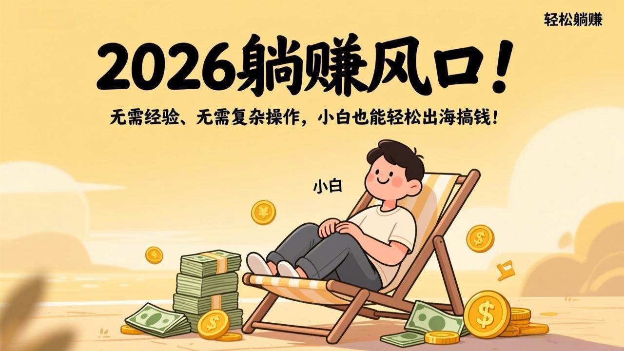 2026年躺赚新玩法！零基础、简单操作，小白也能轻松出海赚美金！-安索博客网