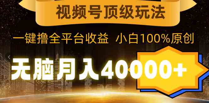 视频号超强玩法，躺着也能月入4万+，一键分发全平台，新手也能轻松搞原创-安索博客网