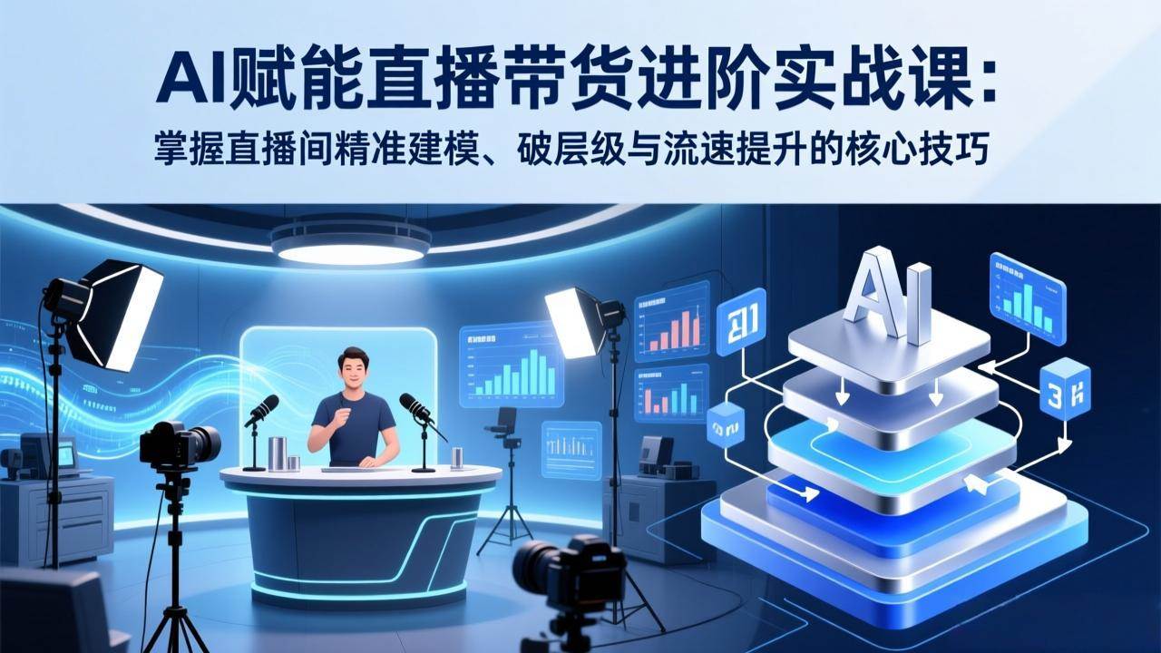 （17405期）AI赋能直播带货进阶实战课：手把手教你直播间精准建模、破层级和提流速-安索博客网
