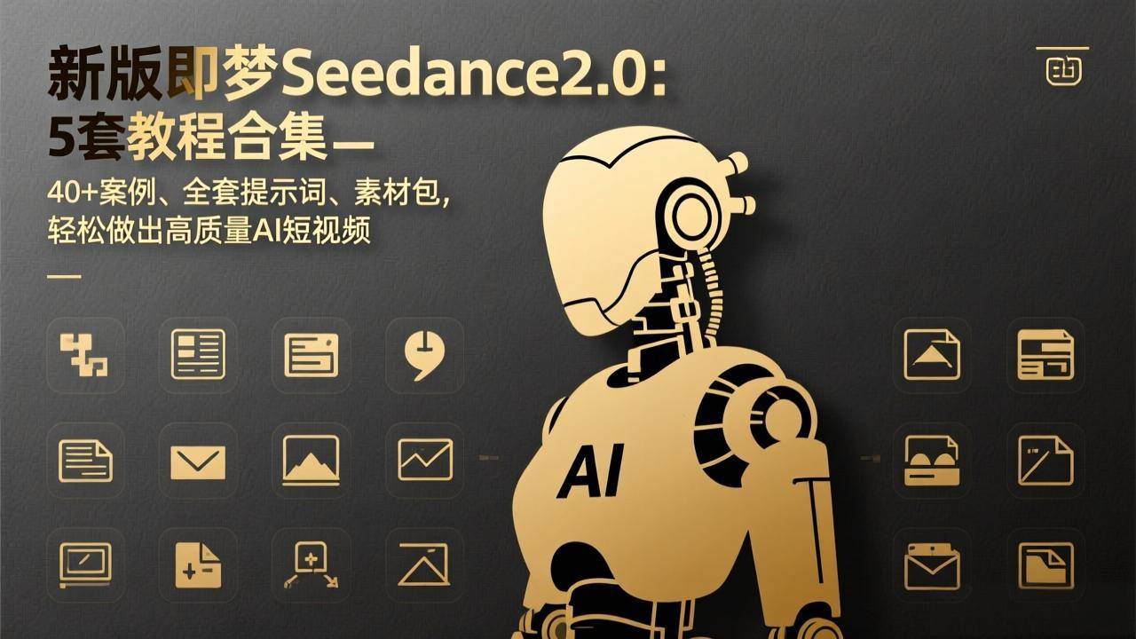 新版即梦Seedance 2.0：5套教程合集，40+案例、全套提示词、素材包，轻松搞定高质量AI短视频-安索博客网