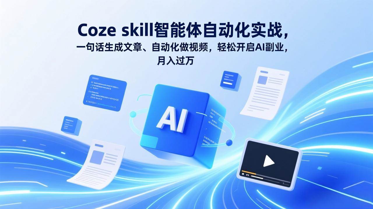Coze智能体自动化实战：一句话写出爆款文章，AI自动做视频，副业月入过万不是梦-安索博客网