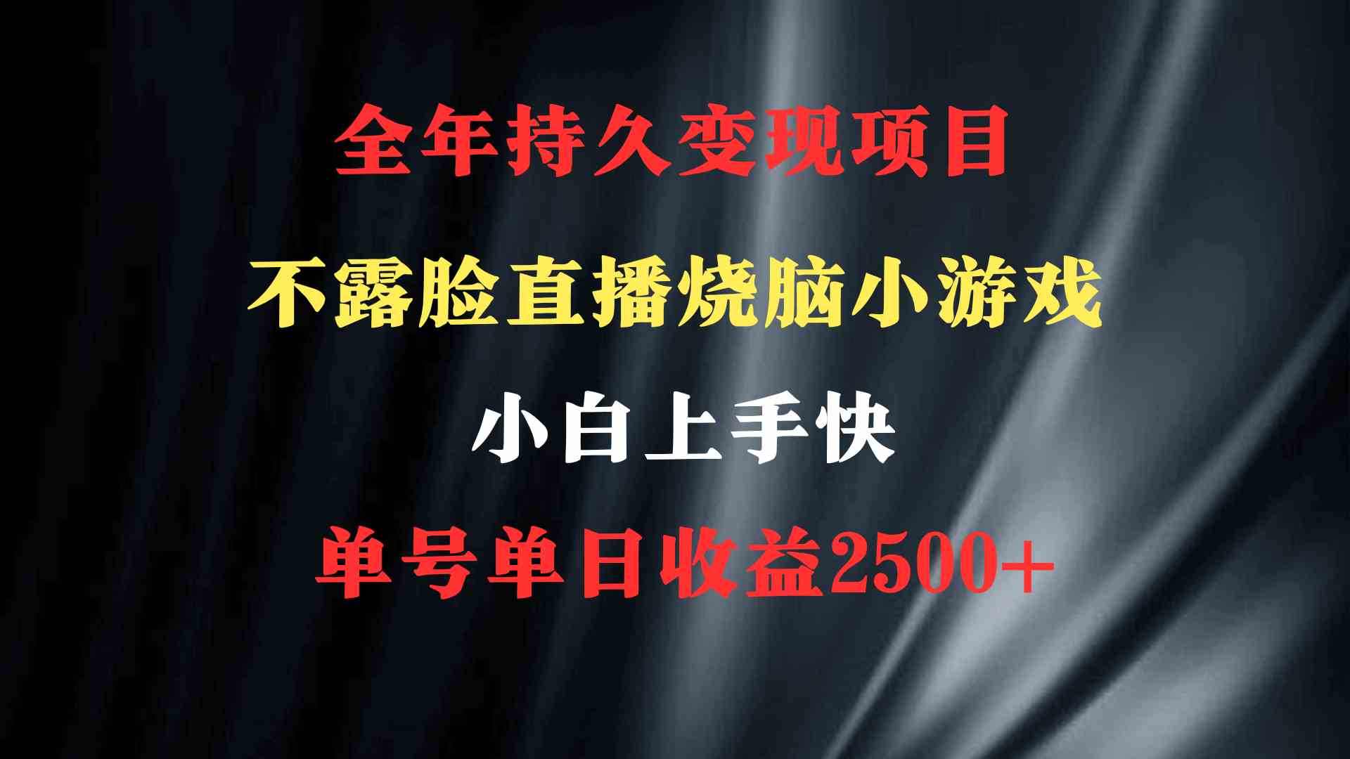 （9168期）2024年最火项目：烧脑小游戏不露脸直播，小白也能轻松上手，一天赚2500+-安索博客网