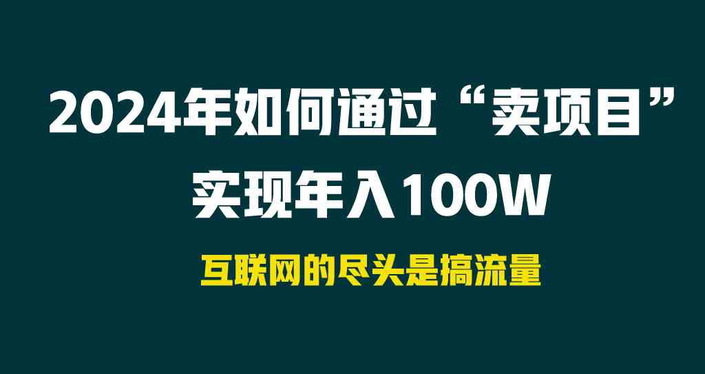 2024年想年入100W？试试“卖项目”这条路-安索博客网
