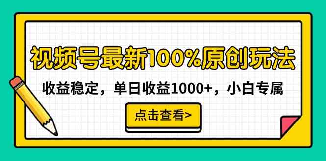 （9070期）视频号最新100%原创玩法，收益稳得很，一天赚1000+，小白也能上手-安索博客网