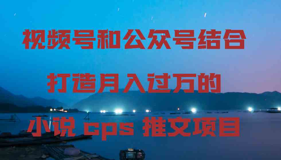 视频号+公众号，月入过万的小说推文项目，真香！-安索博客网