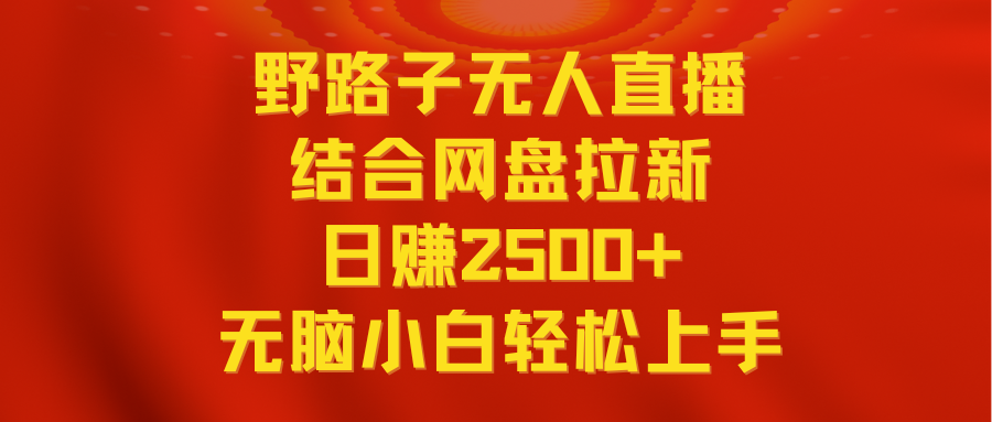 （9025期）无人直播加网盘拉新，轻松日赚2500+，小白也能上手多平台搞钱-安索博客网