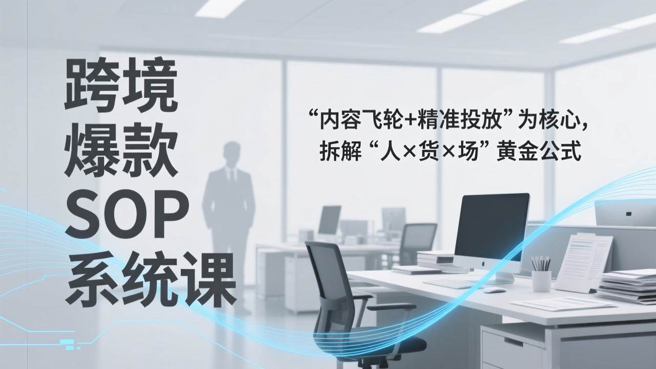 （17370期）跨境爆款SOP系统课，“内容飞轮+精准投放”是核心，手把手拆解“人×货×场”黄金公式-安索博客网