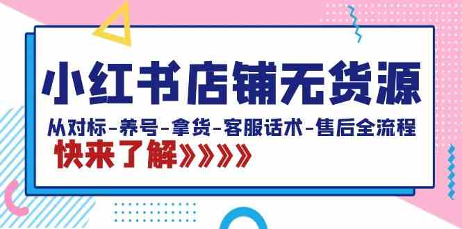 （8897期）小红书无货源店铺：从对标、养号到售后，全流程20节课轻松上手-安索博客网