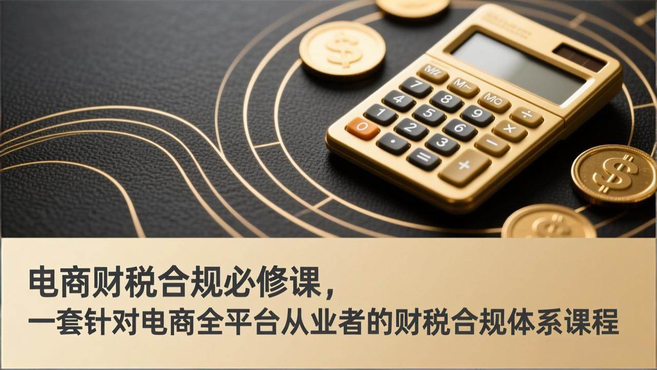 （17359期）电商财税合规必修课，专为电商全平台的小伙伴量身打造的财税合规体系课程-安索博客网