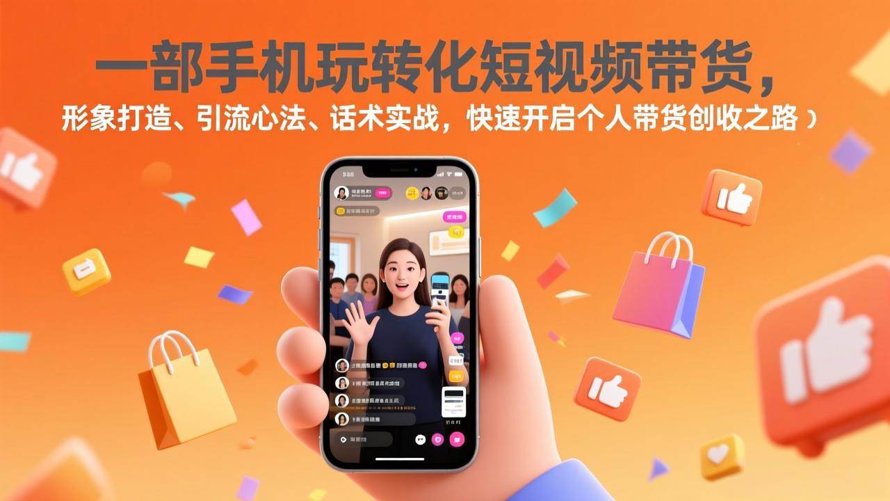 一部手机就能玩转短视频带货？形象打造、引流技巧、话术实战，小白也能快速开启个人创收之路-安索博客网