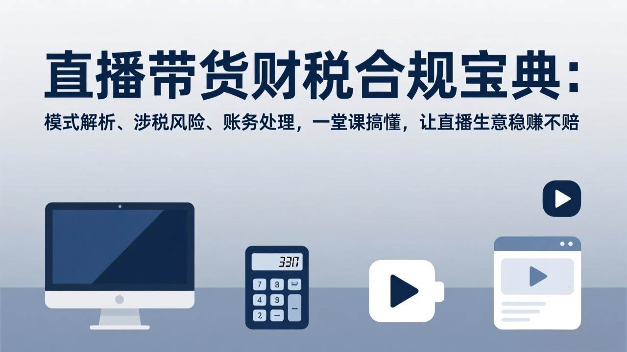 直播带货财税合规宝典：搞懂模式、避开税务坑、理清账务，一节课让直播生意稳赚不赔-安索博客网