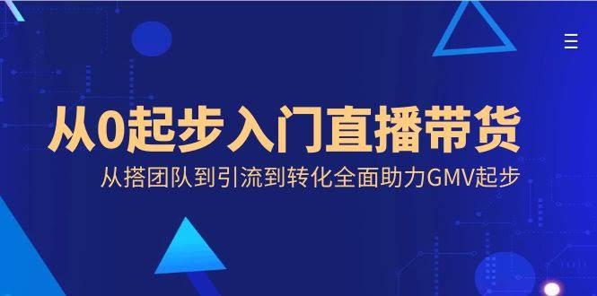 从零开始玩转直播带货，手把手教你搭团队、引流量、做转化，轻松搞定GMV起飞！-安索博客网