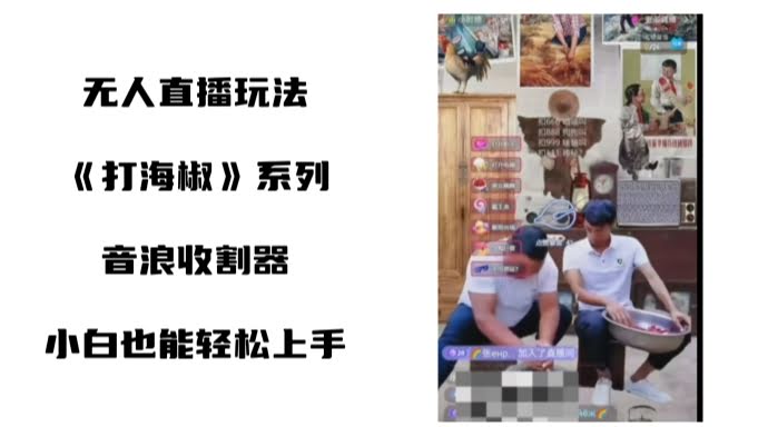 打海椒无人直播整蛊项目，小白也能轻松上手赚音浪（教程+工具+素材全都有）-安索博客网