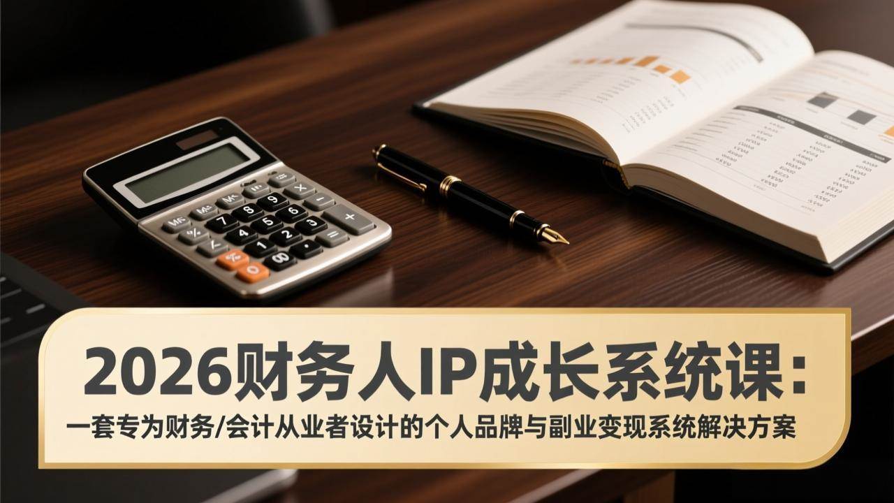 财务人IP成长系统课（2026版）：专为会计/财务人量身打造的个人品牌和副业变现方案-安索博客网