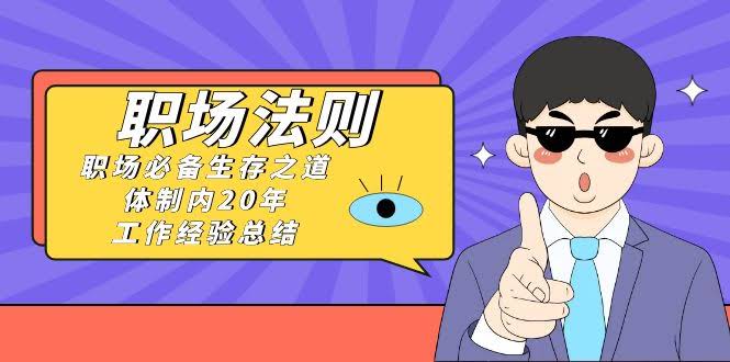 职场老油条教你混职场：体制内20年经验全总结（17节课）-安索博客网