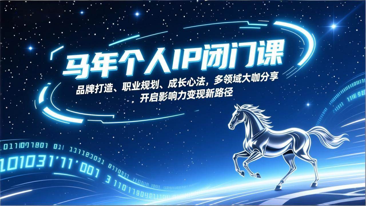 马年个人IP私房课：大咖手把手教你把影响力变成钱-安索博客网