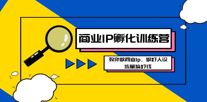 商业IP孵化训练营新版，手把手教你做IP、搞人设、赚大钱-安索博客网