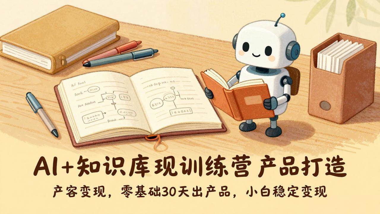 （17323期）AI+知识库变现训练营，手把手教你做产品、写内容、全平台赚钱，零基础30天出成果，小白也能稳稳变现-安索博客网