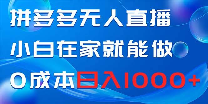 拼多多无人直播：小白也能轻松上手，0成本日赚1000+-安索博客网