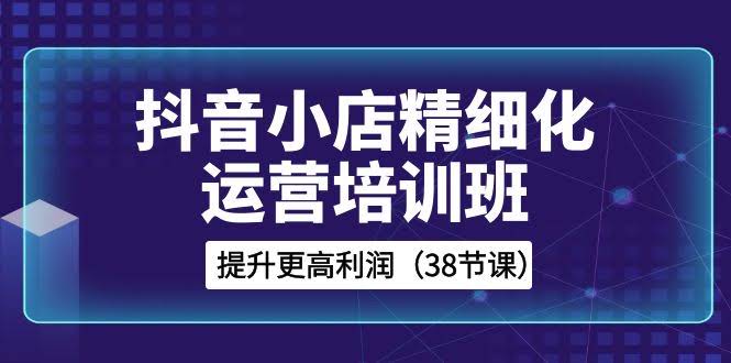 （8391期）抖音小店精细化运营课，教你赚更多钱（38节视频）-安索博客网