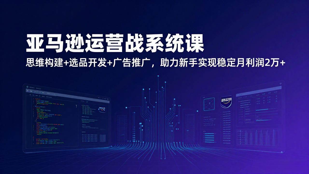 （17311期）亚马逊运营实战系统课，从思维搭建到选品开发再到广告推广，帮新手轻松实现月利润2万+（更新版）-安索博客网