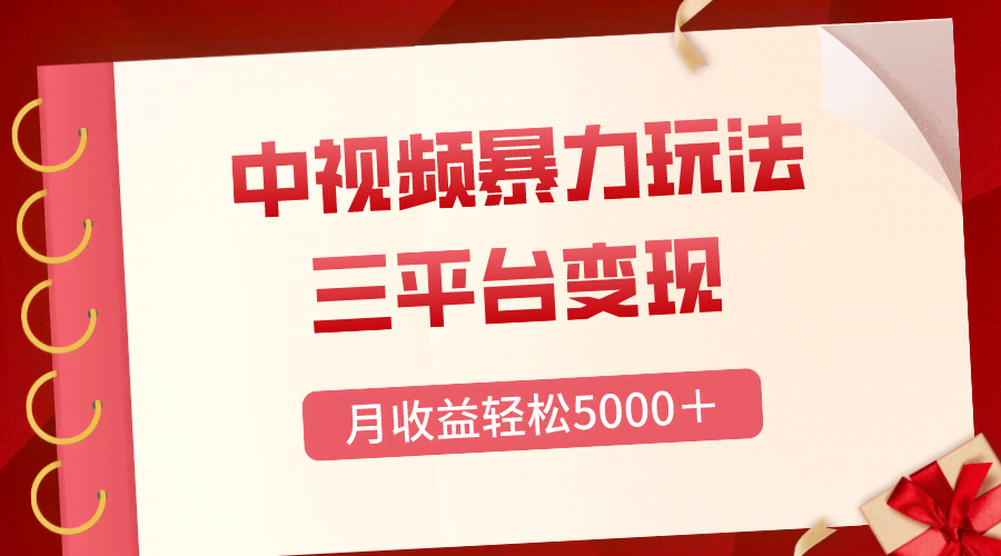 （8248期）三个平台都能赚钱，月入5000+轻轻松松，中视频暴力玩法，每天热点这么用才赚-安索博客网