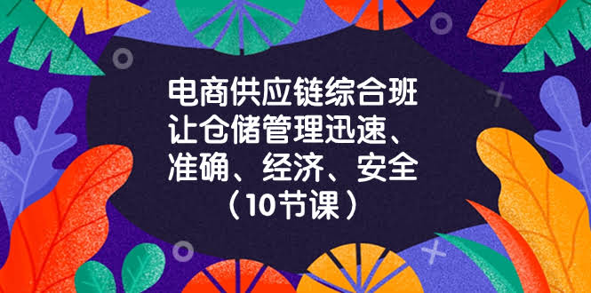 （8246期）电商供应链班，仓库管理又快又准又省钱！（10节课）-安索博客网