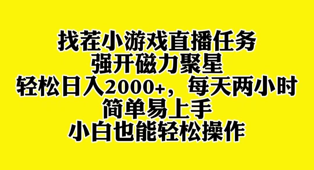 找茬小游戏直播，轻松赚2000+，小白也能玩得转-安索博客网