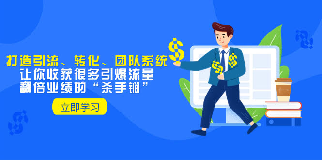 手把手教你搞定引流、转化和团队系统，让你的流量爆棚、业绩翻倍！-安索博客网