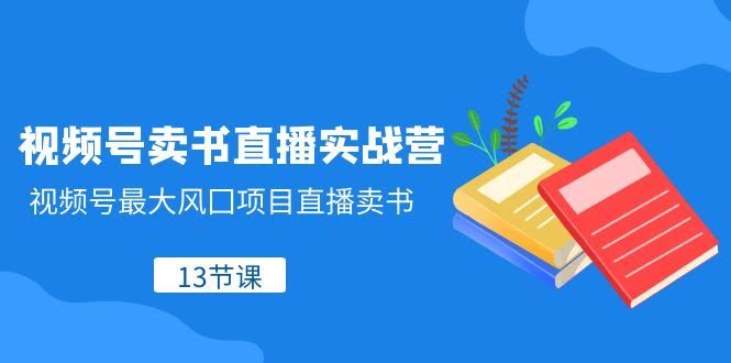 视频号卖书实战营：抓住风口，直播卖书也能赚（13节干货课）-安索博客网