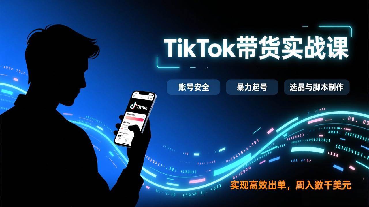 TikTok带货实战课：从0到出单，轻松周入数千美元-安索博客网