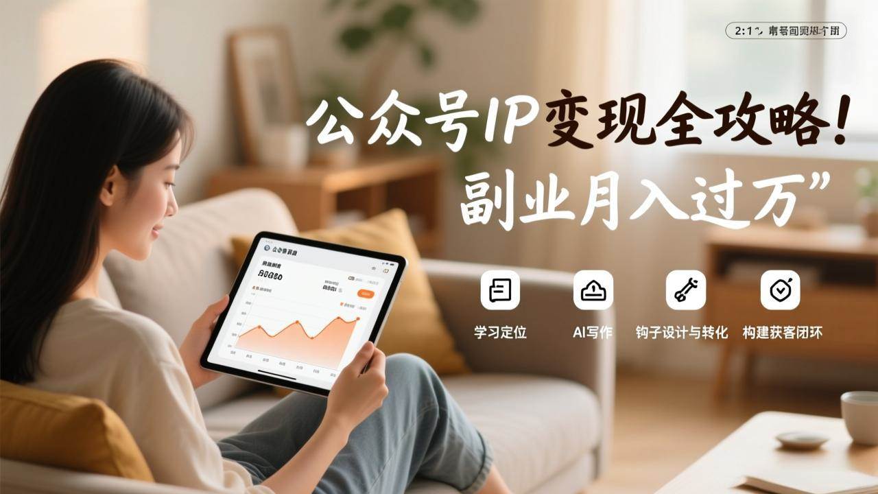 公众号IP赚钱全攻略：从定位到变现，手把手教你副业月入过万-安索博客网
