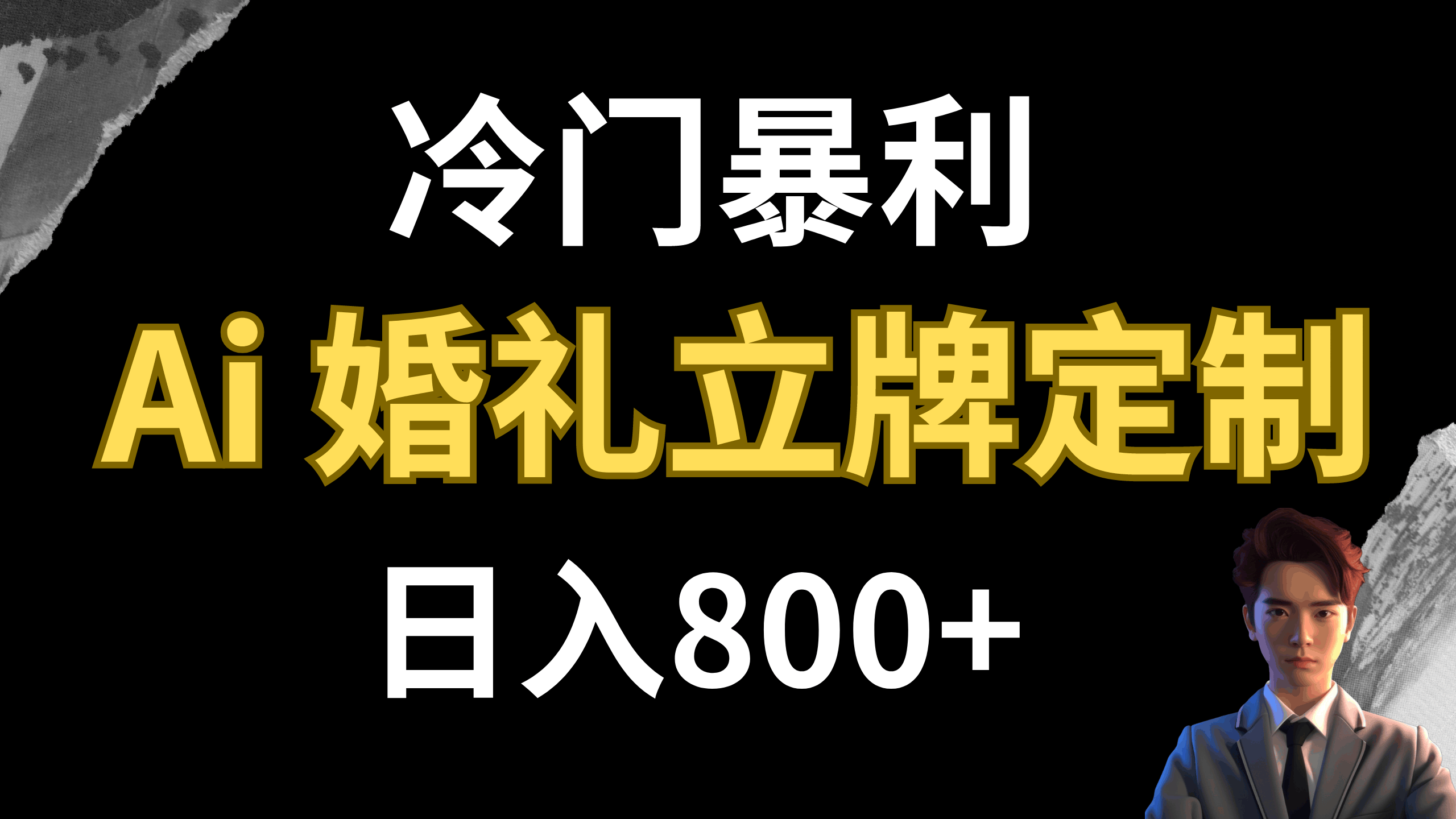 (7770期)超冷门暴利项目：AI婚礼立牌定制，一天赚800+-安索博客网