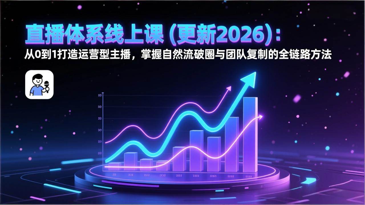 （17256期）直播体系线上课（更新2026）：手把手带你从零变主播，轻松玩转自然流和团队复制-安索博客网