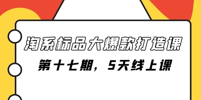 淘系标品爆款打造课（第17期）：5天线上轻松学-安索博客网