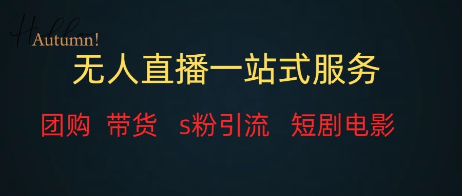 （7654期）无人直播全套服务，稳赚不赔-安索博客网