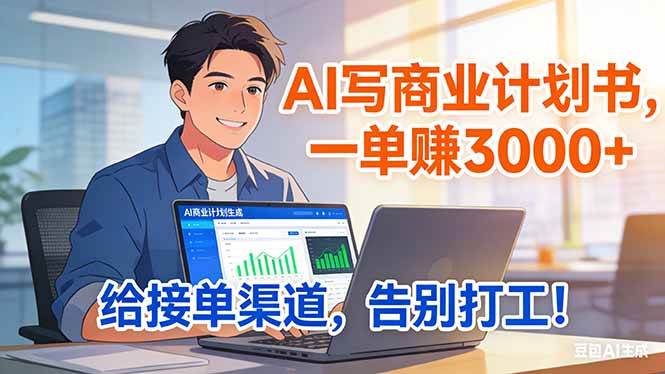靠AI写商业计划书，一单能赚3000多块，还有专属接单渠道，越干越稳，彻底不用再打工了-安索博客网