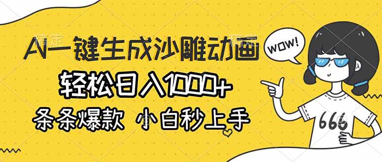 AI帮你做沙雕动画，一天赚一千不是梦，小白也能上手-安索博客网