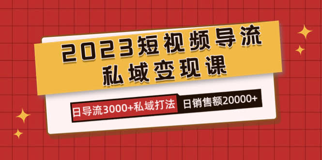 爆款短视频导流，私域变现轻松上手！日引3000+精准粉，日销2w+不是梦-安索博客网