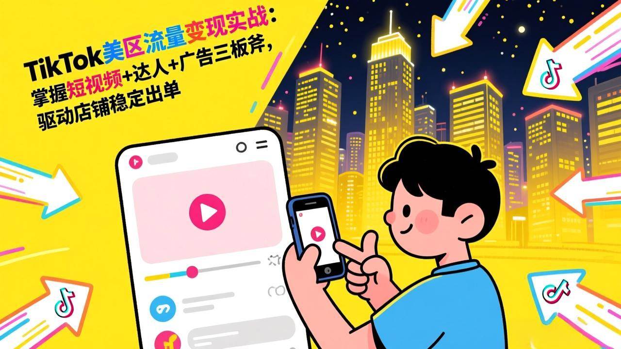 （17244期）TikTok美区流量变现实战：短视频+达人+广告三招，让店铺稳定出单-安索博客网