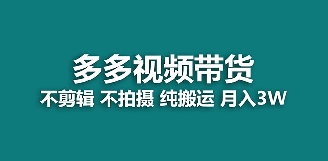（7512期）【蓝海项目】多多视频带货，纯搬运一个月赚了5万佣金，小白也能上手【揭秘】-安索博客网