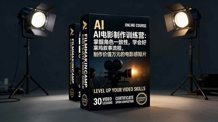 （17223期）AI电影制作训练营：搞定角色不串场，学好莱坞讲故事，做出值万元的电影感短片-安索博客网