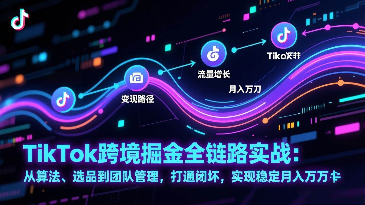 TikTok跨境掘金全攻略：从算法、选品到团队管理，一步步教你月入万刀-安索博客网