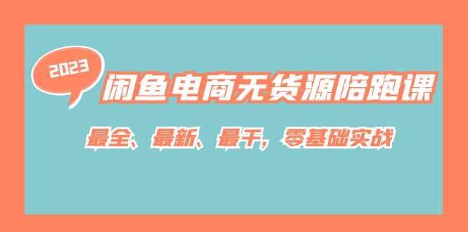 （7215期）闲鱼电商无货源陪跑课，最全、最新、最干，零基础实战！-安索博客网