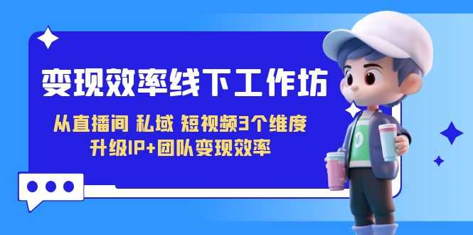（7095期）变现-效率线下工作坊，从直播间、私域、短视频3个维度 升级IP+团队变现效率-安索博客网